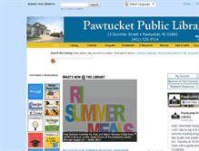 Tablet Screenshot of pawtucketlibrary.org